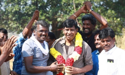 'Maamannan' unit accords warm welcome to Vadivelu | 'Maamannan' unit accords warm welcome to Vadivelu