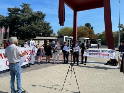 World Sindhi Congress held protest in Geneva against human rights violations in Pak's Sindh | World Sindhi Congress held protest in Geneva against human rights violations in Pak's Sindh