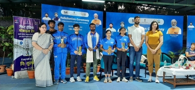 Priyanka Goswami, Shaili Singh among athletes feted for winning medals in national-level events | Priyanka Goswami, Shaili Singh among athletes feted for winning medals in national-level events