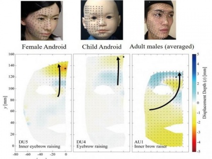 Researchers compare expressions of android and human faces | Researchers compare expressions of android and human faces