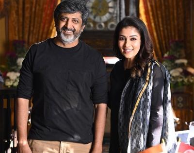 Nayanthara poses with 'Godfather' director Mohan Raja | Nayanthara poses with 'Godfather' director Mohan Raja