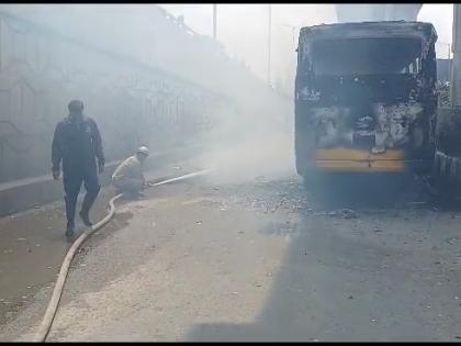 Telangana: TSRTC bus gutted in fire | Telangana: TSRTC bus gutted in fire Telangana: TSRTC bus gutted in fire | Telangana: TSRTC bus gutted in fire