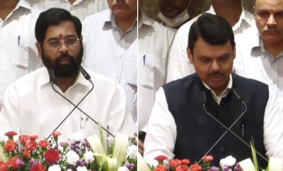 Maha Governor swears-in CM Eknath Shinde, Dy CM Devendra Fadnavis | Maha Governor swears-in CM Eknath Shinde, Dy CM Devendra Fadnavis Maha Governor swears-in CM Eknath Shinde, Dy CM Devendra Fadnavis | Maha Governor swears-in CM Eknath Shinde, Dy CM Devendra Fadnavis