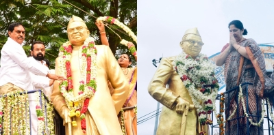 CMs of Telugu states pay tributes to Jagjivan Ram | CMs of Telugu states pay tributes to Jagjivan Ram