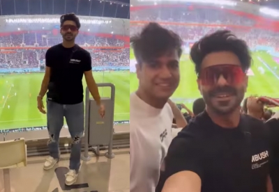 Aparshakti loves the energy in the stadium at FIFA World Cup | Aparshakti loves the energy in the stadium at FIFA World Cup