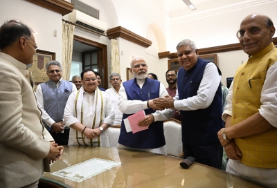 NDA candidate Jagdeep Dhankhar files nomination for V-P poll | NDA candidate Jagdeep Dhankhar files nomination for V-P poll