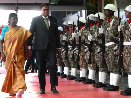 President Murmu reaches Suriname on first state visit | President Murmu reaches Suriname on first state visit