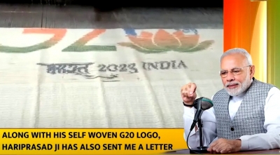 Telangana weaver surprises PM Modi with novel G20 gift | Telangana weaver surprises PM Modi with novel G20 gift