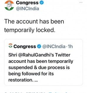 Rahul Gandhi's Twitter handle blocked: Congress | Rahul Gandhi's Twitter handle blocked: Congress