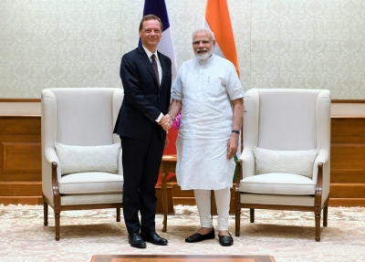 French President's diplomatic adviser calls upon Modi | French President's diplomatic adviser calls upon Modi