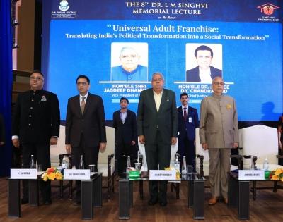 'Indian constitution is a feminist document', says CJI Chandrachud at JGU’s 8th Dr L.M. Singhvi memorial lecture | 'Indian constitution is a feminist document', says CJI Chandrachud at JGU’s 8th Dr L.M. Singhvi memorial lecture