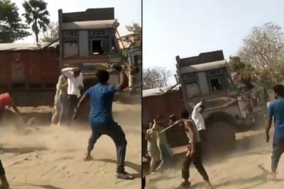 Sand mafia attacks Bihar Mines Department team, beats up woman official | Sand mafia attacks Bihar Mines Department team, beats up woman official