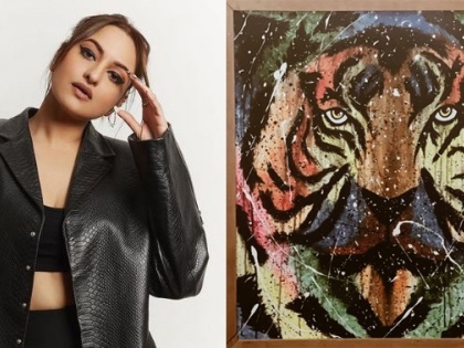 Sonakshi Sinha gifts a thematic painting made by her to 'Dahaad' creators | Sonakshi Sinha gifts a thematic painting made by her to 'Dahaad' creators