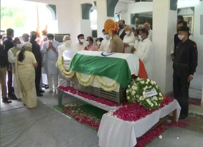 Kalyan Singh's cremation in Bulandshahr on Monday afternoon | Kalyan Singh's cremation in Bulandshahr on Monday afternoon