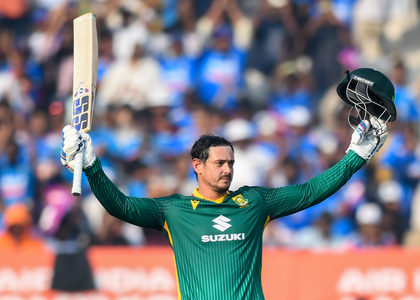 3rd ODI: De Kock equals ABD’s India record with seventh ODI hundred | 3rd ODI: De Kock equals ABD’s India record with seventh ODI hundred