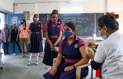 Gujarat CM launches vaccination drive for teenagers at Gandhinagar | Gujarat CM launches vaccination drive for teenagers at Gandhinagar