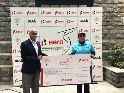Amandeep wins eighth leg of WPGT by three shots; Seher second | Amandeep wins eighth leg of WPGT by three shots; Seher second