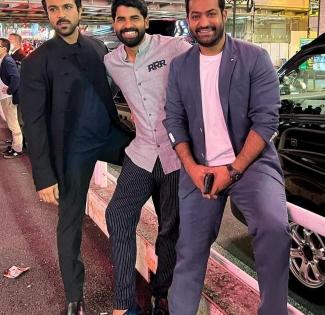 Ram Charan shares pics of good times with Rajamouli, Junior NTR in Japan | Ram Charan shares pics of good times with Rajamouli, Junior NTR in Japan Ram Charan shares pics of good times with Rajamouli, Junior NTR in Japan | Ram Charan shares pics of good times with Rajamouli, Junior NTR in Japan