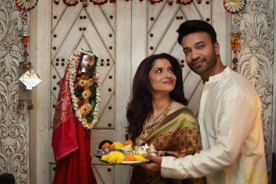 Ankita Lokhande, Vicky Jain ring in first Gudi Padwa as married couple | Ankita Lokhande, Vicky Jain ring in first Gudi Padwa as married couple