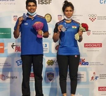 World Cup: Manu, Chaudhary clinch silver in mixed 10m air pistol | World Cup: Manu, Chaudhary clinch silver in mixed 10m air pistol