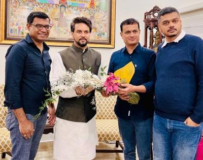 Union Minister Anurag Thakur interacts with 'Kantara' team, talks about making India 'film hub of the world' | Union Minister Anurag Thakur interacts with 'Kantara' team, talks about making India 'film hub of the world'