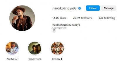 Hardik Pandya becomes youngest cricketer in the world to reach 25 million Instagram followers | Hardik Pandya becomes youngest cricketer in the world to reach 25 million Instagram followers