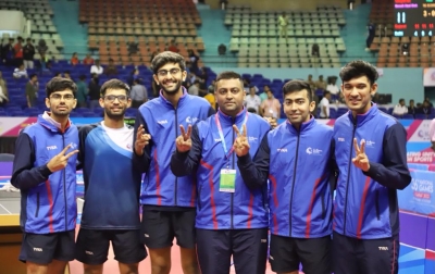 National Games: Gujarat men, West Bengal women clinch Table Tennis gold | National Games: Gujarat men, West Bengal women clinch Table Tennis gold