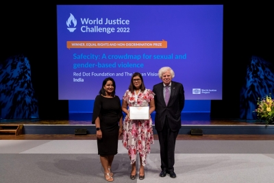 Indian app addressing gender-based violence wins World Justice Challenge | Indian app addressing gender-based violence wins World Justice Challenge