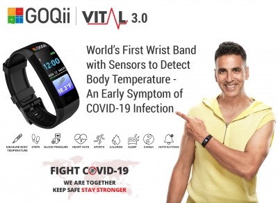 GOQii Vital 3.0 wristband comes with sensors to read body temperature | GOQii Vital 3.0 wristband comes with sensors to read body temperature