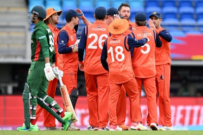 T20 World Cup: Van Meekeren, De Leede pick two wickets each as Netherlands restrict Bangladesh to 144/8 | T20 World Cup: Van Meekeren, De Leede pick two wickets each as Netherlands restrict Bangladesh to 144/8