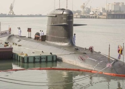 Indian Navy submarine 'Vagir' arrives in Colombo | Indian Navy submarine 'Vagir' arrives in Colombo