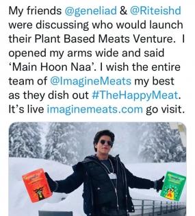 SRK launches Riteish and Genelia Deshmukh's plant-based 'meat' brand | SRK launches Riteish and Genelia Deshmukh's plant-based 'meat' brand