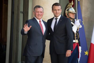 Jordanian king, French president discuss ties, Mideast issues | Jordanian king, French president discuss ties, Mideast issues