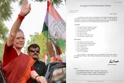 Sonia sets up parliament groups, Adhir to stay as floor leader | Sonia sets up parliament groups, Adhir to stay as floor leader