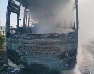 Gurugram: Bus, factory gutted in separate fire incidents, no casualties | Gurugram: Bus, factory gutted in separate fire incidents, no casualties