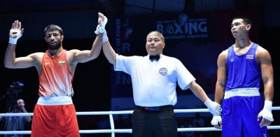 Asian Elite Boxing: Sumit punches his way into semis; Lovlina, Parveen among seven Indian women to battle in Last-4 | Asian Elite Boxing: Sumit punches his way into semis; Lovlina, Parveen among seven Indian women to battle in Last-4 Asian Elite Boxing: Sumit punches his way into semis; Lovlina, Parveen among seven Indian women to battle in Last-4 | Asian Elite Boxing: Sumit punches his way into semis; Lovlina, Parveen among seven Indian women to battle in Last-4