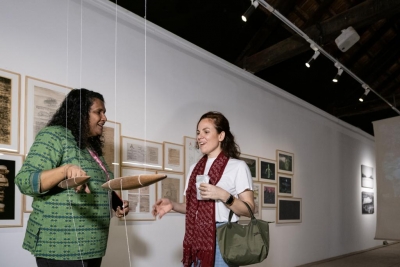 Che Guevara's granddaughter impressed by artworks at Kochi Biennale | Che Guevara's granddaughter impressed by artworks at Kochi Biennale