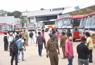 K'taka transport unions protest affects bus services | K'taka transport unions protest affects bus services K'taka transport unions protest affects bus services | K'taka transport unions protest affects bus services