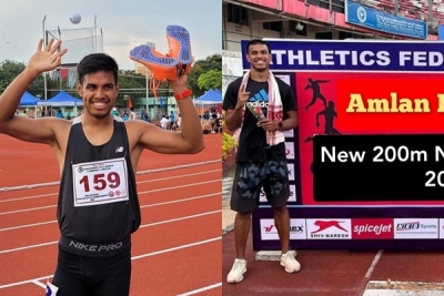 Federation Cup Athletics: Assam sprinter Amlan Borgohain breaks 200m National record | Federation Cup Athletics: Assam sprinter Amlan Borgohain breaks 200m National record