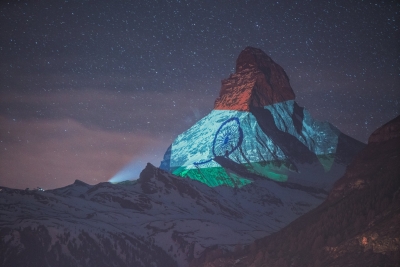 Matterhorn lights up with Indian tricolour | Matterhorn lights up with Indian tricolour