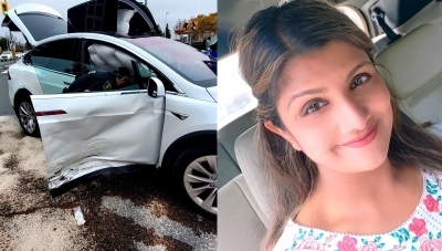 Actress Rambha, kids sustain minor injuries in car accident | Actress Rambha, kids sustain minor injuries in car accident