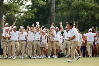 Tom Kim, Adam Scott lead fightback for International Team at President's Cup | Tom Kim, Adam Scott lead fightback for International Team at President's Cup