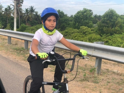 Class 2 student 'Rian the Lion' eager to enter 200 km cycling event | Class 2 student 'Rian the Lion' eager to enter 200 km cycling event
