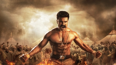 Ram Charan's new poster from 'RRR' is all muscle and action | Ram Charan's new poster from 'RRR' is all muscle and action
