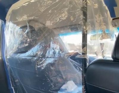 Cab driver makes containment compartment in car to cover himself from coronavirus | Cab driver makes containment compartment in car to cover himself from coronavirus Cab driver makes containment compartment in car to cover himself from coronavirus | Cab driver makes containment compartment in car to cover himself from coronavirus
