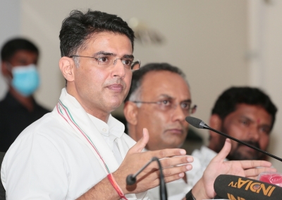 Sachin Pilot's posters removed ahead of Cong's 'Chintan Shivir' | Sachin Pilot's posters removed ahead of Cong's 'Chintan Shivir'