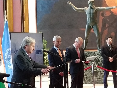 Gandhi sculpture unveiled at UN HQ, hailed for vision guiding world organisation | Gandhi sculpture unveiled at UN HQ, hailed for vision guiding world organisation