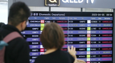 Flights canceled in S.Korean island due to dangerous winds | Flights canceled in S.Korean island due to dangerous winds