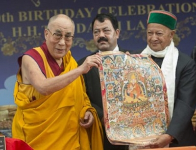 Personally greatful to Virbhadra for warm friendship: Dalai Lama | Personally greatful to Virbhadra for warm friendship: Dalai Lama