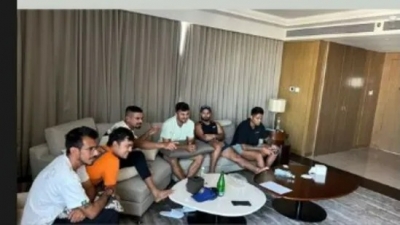 Rohit shares pic of India teammates watching IPL mega auction from hotel room | Rohit shares pic of India teammates watching IPL mega auction from hotel room